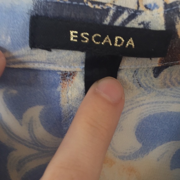 Sheer Silk Escada Button Down size 38 or M - Picture 2 of 7